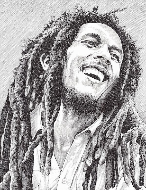 værtinde deltager bent Bob Marley Poster – Bob Weaver Art