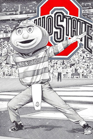 Ohio State Mascot Logo Poster