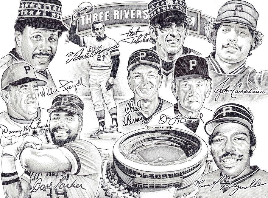 Three Rivers Baseball Greats Poster
