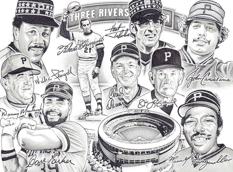 Three Rivers Baseball Greats Poster