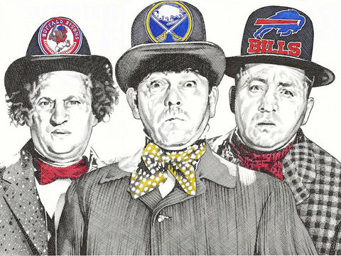 Three Stooges Buffalo Poster