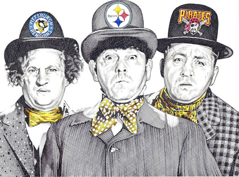 Three Stooges Pittsburgh Poster
