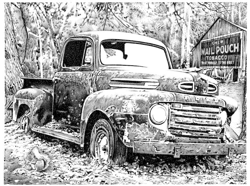 Ford Truck Mail Pouch Poster