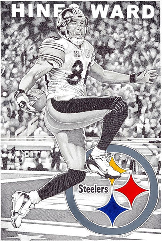 Hines Ward Steelers Logo Poster