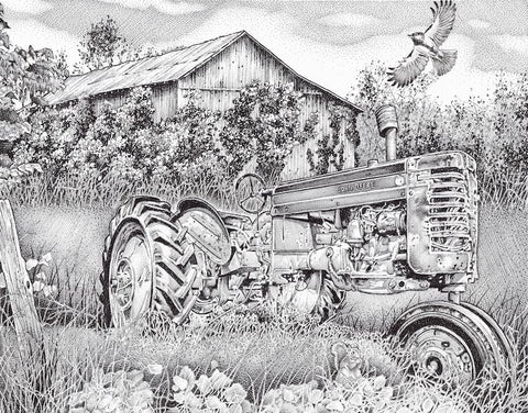 John Deere Tractor Barn Poster