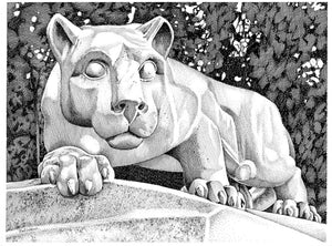 Penn State Nittany Lion Statue Poster