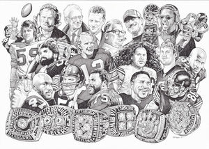 Steelers World Champion Rings Poster