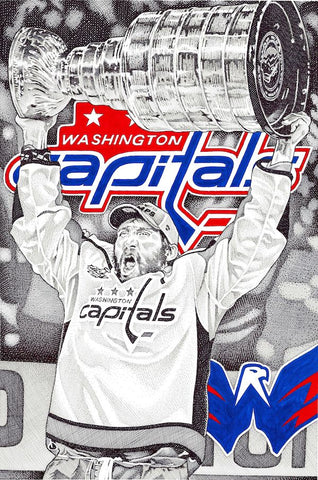 Washington Capitals and Ovechkin Cup Poster
