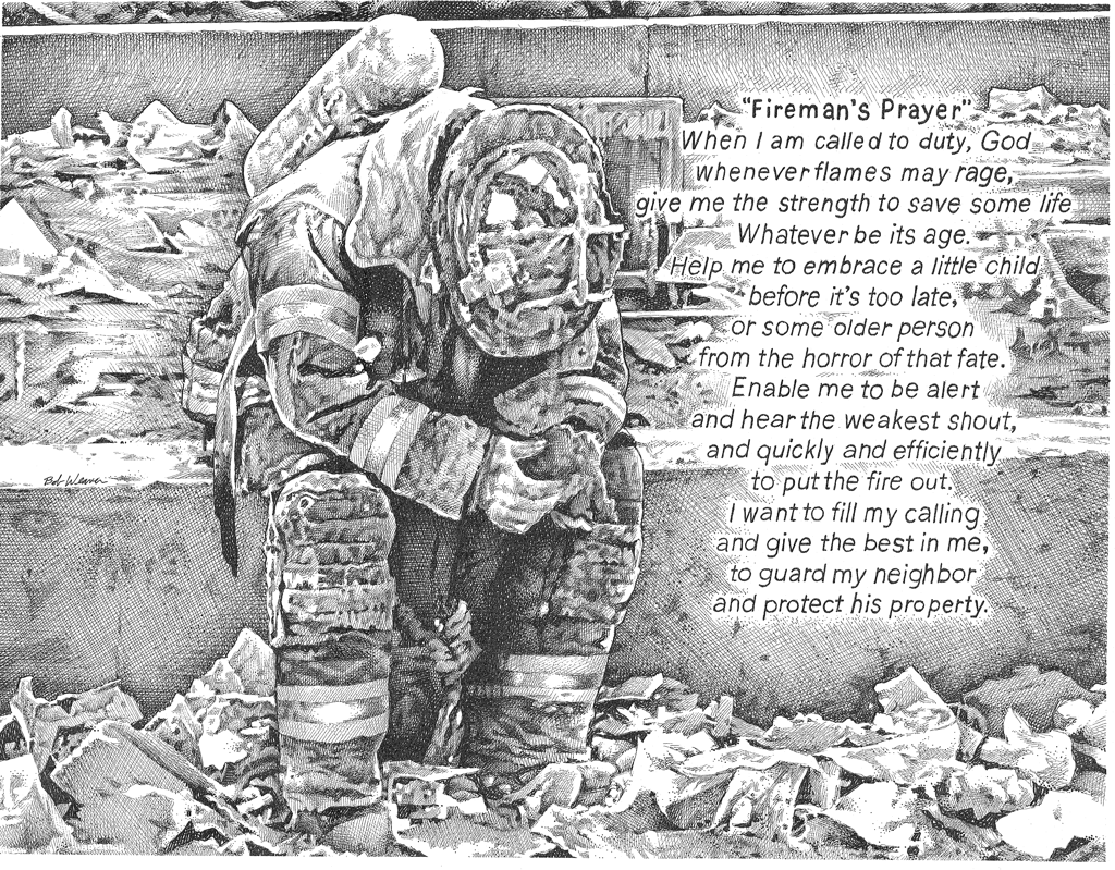 Firemen Prayer 9/11 Poster